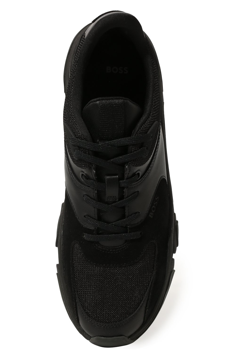 Мужские комбинированные кроссовки BOSS черного цвета, арт. 50475450 | Фото 6 (Материал внешний: Экокожа, Текстиль, Резина; Стили: Классический; Материал утеплителя: Без утеплителя)