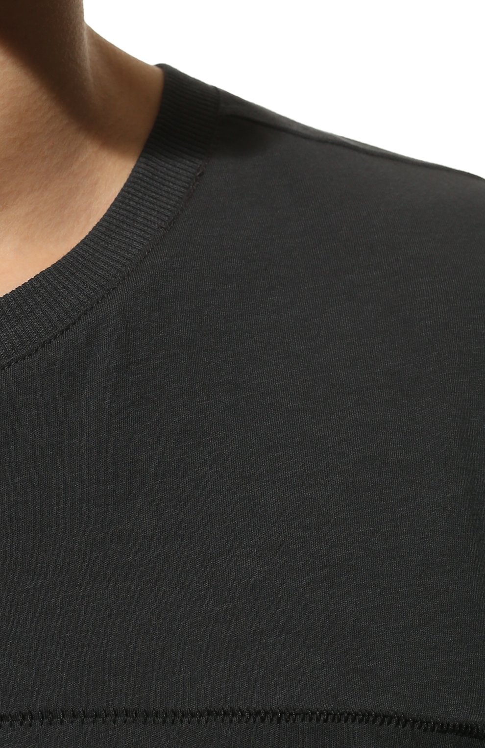 Мужская хлопковая футболка THOM KROM темно-синего цвета, арт. M TS 693 | Фото 5 (Принт: Без принта; Рукава: Короткие; Длина (для топов): Стандартные; Материал внешний: Хлопок; Стили: Кэжуэл)