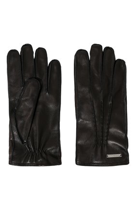 Мужские кожаные перчатки CORNELIANI черного цвета, арт. 90Q318-2820590/00 | Фото 3 (Материал: Натуральная кожа; Мужское Кросс-КТ: Кожа и замша)