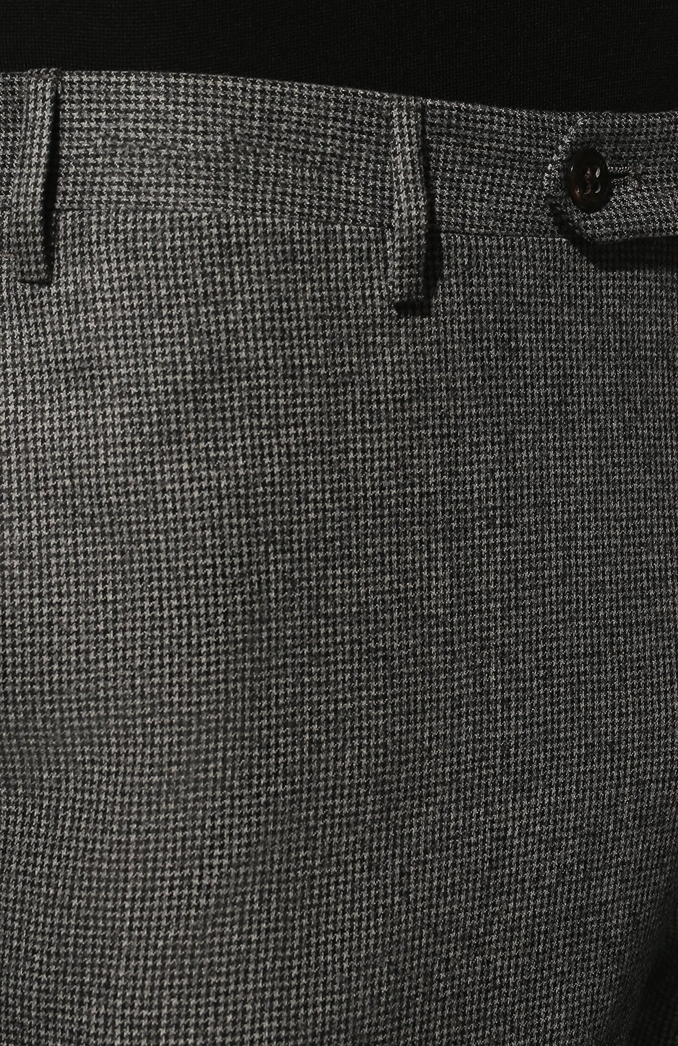 Мужские шерстяные брюки CORNELIANI серого цвета, арт. 905B01-2817226/02 | Фото 5 (Материал внешний: Шерсть; Длина (брюки, джинсы): Стандартные; Случай: Повседневный; Материал подклада: Вискоза; Стили: Кэжуэл)