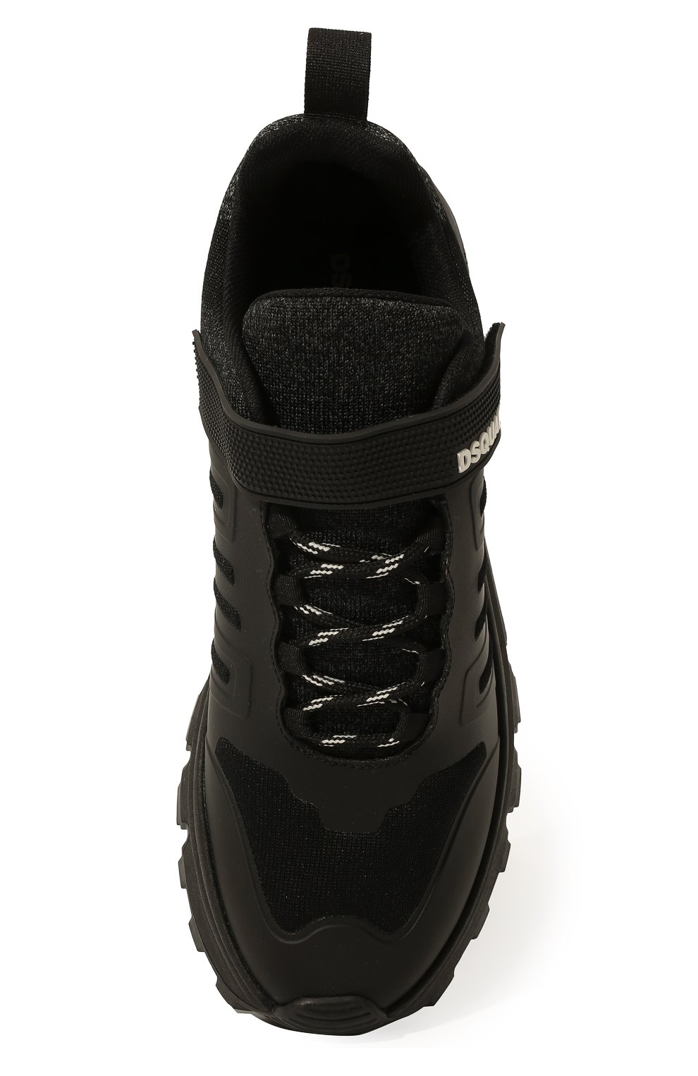 Мужские кроссовки DSQUARED2 черного цвета, арт. SNM0247 59205579 | Фото 6 (Материал внешний: Текстиль; Материал внутренний: Натуральная кожа, Текстиль; Стили: Классический; Материал утеплителя: Без утеплителя)