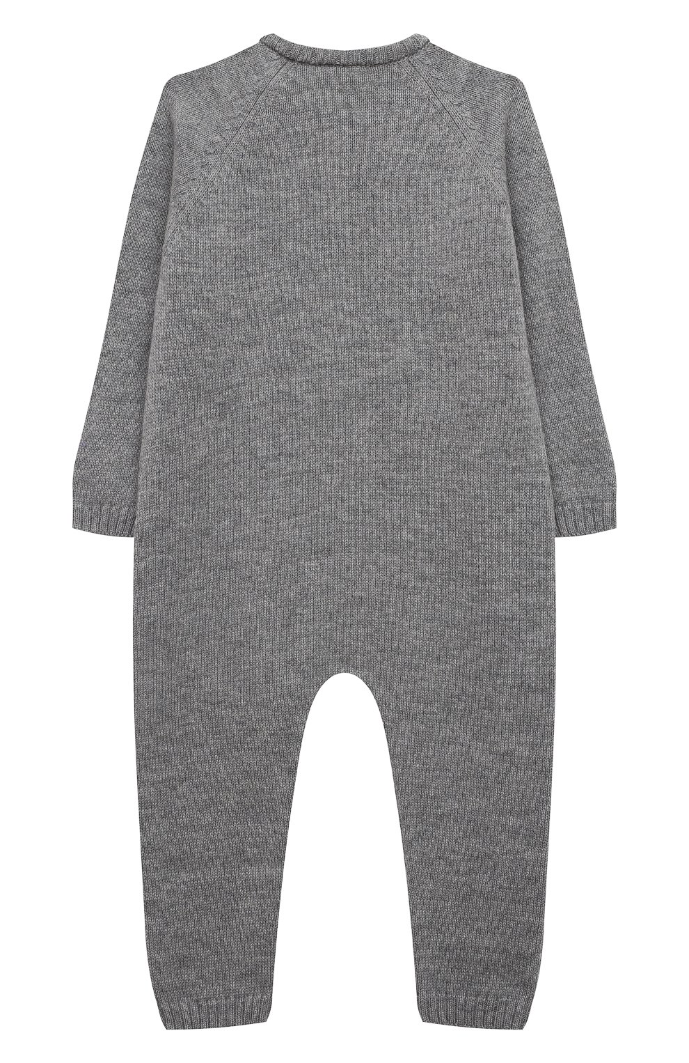 Детский шерстяной комбинезон BABY T серого цвета по цене 10900 руб., арт. 22AI171T/18M-3A | Фото 2 Детский шерстяной комбинезон BABY T серого цвета, арт. 22AI171T/18M-3A | Фото 2
