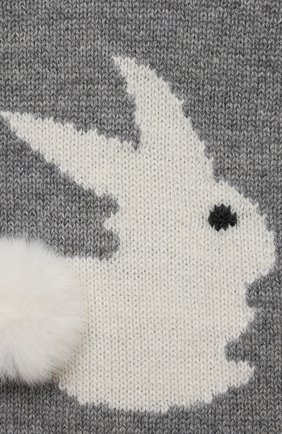 Детский шерстяной комбинезон BABY T серого цвета по цене 10900 руб., арт. 22AI171T/18M-3A | Фото 3 Детский шерстяной комбинезон BABY T серого цвета, арт. 22AI171T/18M-3A | Фото 3