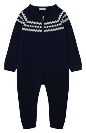 Детский шерстяной комбинезон BABY T синего цвета по цене 9945 руб., арт. 22AI081TZ/1M-12M | Фото 1 Детский шерстяной комбинезон BABY T синего цвета, арт. 22AI081TZ/1M-12M | Фото 1