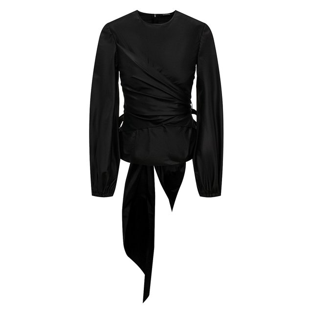Шелковая блузка YANINA черного цвета