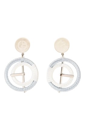Женская клипсы GIORGIO ARMANI голубого цвета по цене 26350 руб., арт. 61C361 2F561 | Фото 1 Женская клипсы GIORGIO ARMANI голубого цвета, арт. 61C361 2F561 | Фото 1 (Женское Кросс-КТ: Клипсы-серьги; Материал: Металл)