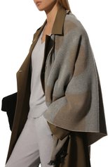 Женский шерстяной платок BOSS бежевого цвета, арт. 50480081 | Фото 2 (Материал: Текстиль, Шерсть)