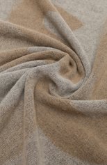 Женский шерстяной платок BOSS бежевого цвета, арт. 50480081 | Фото 3 (Материал: Текстиль, Шерсть)