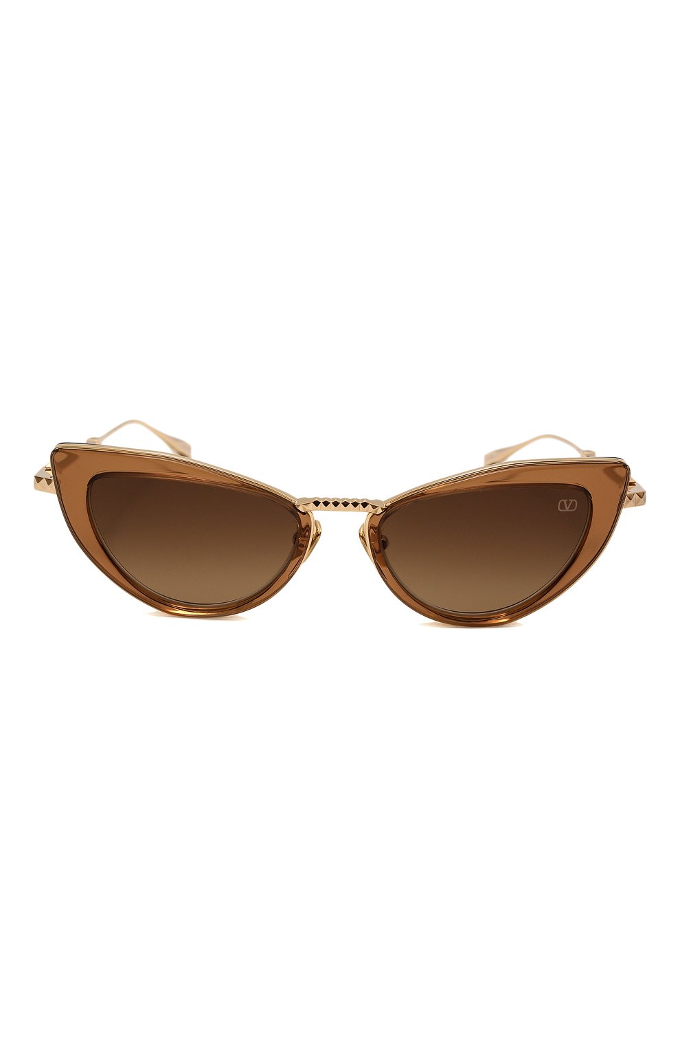 Женские солнцезащитные очки VALENTINO коричневого цвета, арт. VLS-102B | Фото 3 (Тип очков: С/з; Оптика Гендер: оптика-женское)