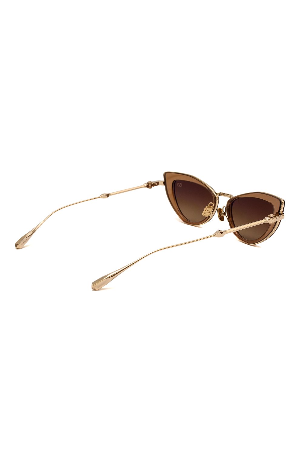 Женские солнцезащитные очки VALENTINO коричневого цвета, арт. VLS-102B | Фото 4 (Тип очков: С/з; Оптика Гендер: оптика-женское)