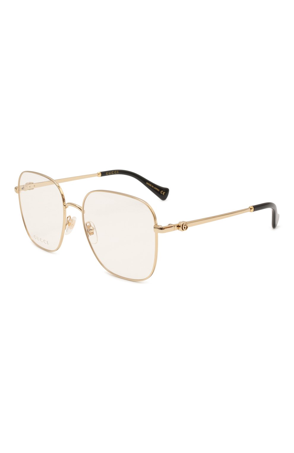Женские оправа GUCCI золотого цвета, арт. GG1144 003 | Фото 1 (Тип очков: Оправа; Материал: Металл; Очки форма: Квадратные; Оптика Гендер: оптика-женское)