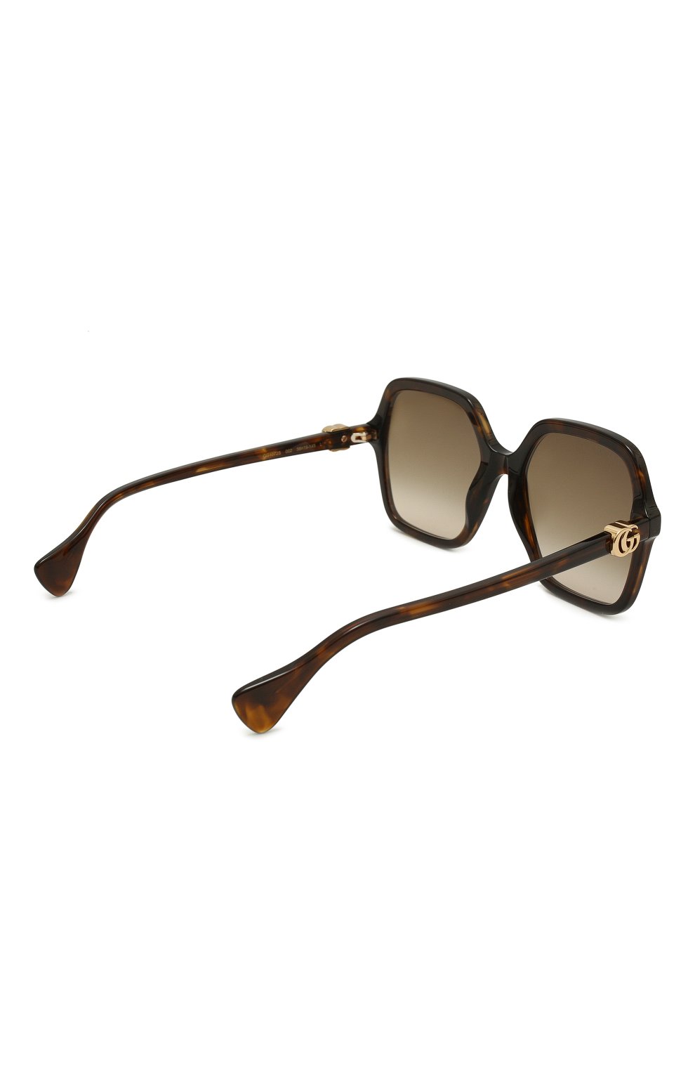 Женские солнцезащитные очки GUCCI коричневого цвета, арт. GG1072S 002 | Фото 4 (Материал: Пластик; Тип очков: С/з; Очки форма: Квадратные; Оптика Гендер: оптика-женское)