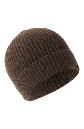Женская кашемировая шапка ADDICTED коричневого цвета, арт. MK904 | Фото 1 (Материал: Текстиль, Кашемир, Шерсть)