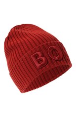 Женская шерстяная шапка BOSS красного цвета, арт. 50478410 | Фото 1 (Материал: Текстиль, Шерсть)