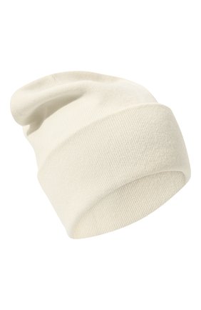 Женская кашемировая шапка BRUNELLO CUCINELLI молочного цвета, арт. M12135689 | Фото 1 (Материал: Текстиль, Шерсть, Кашемир)