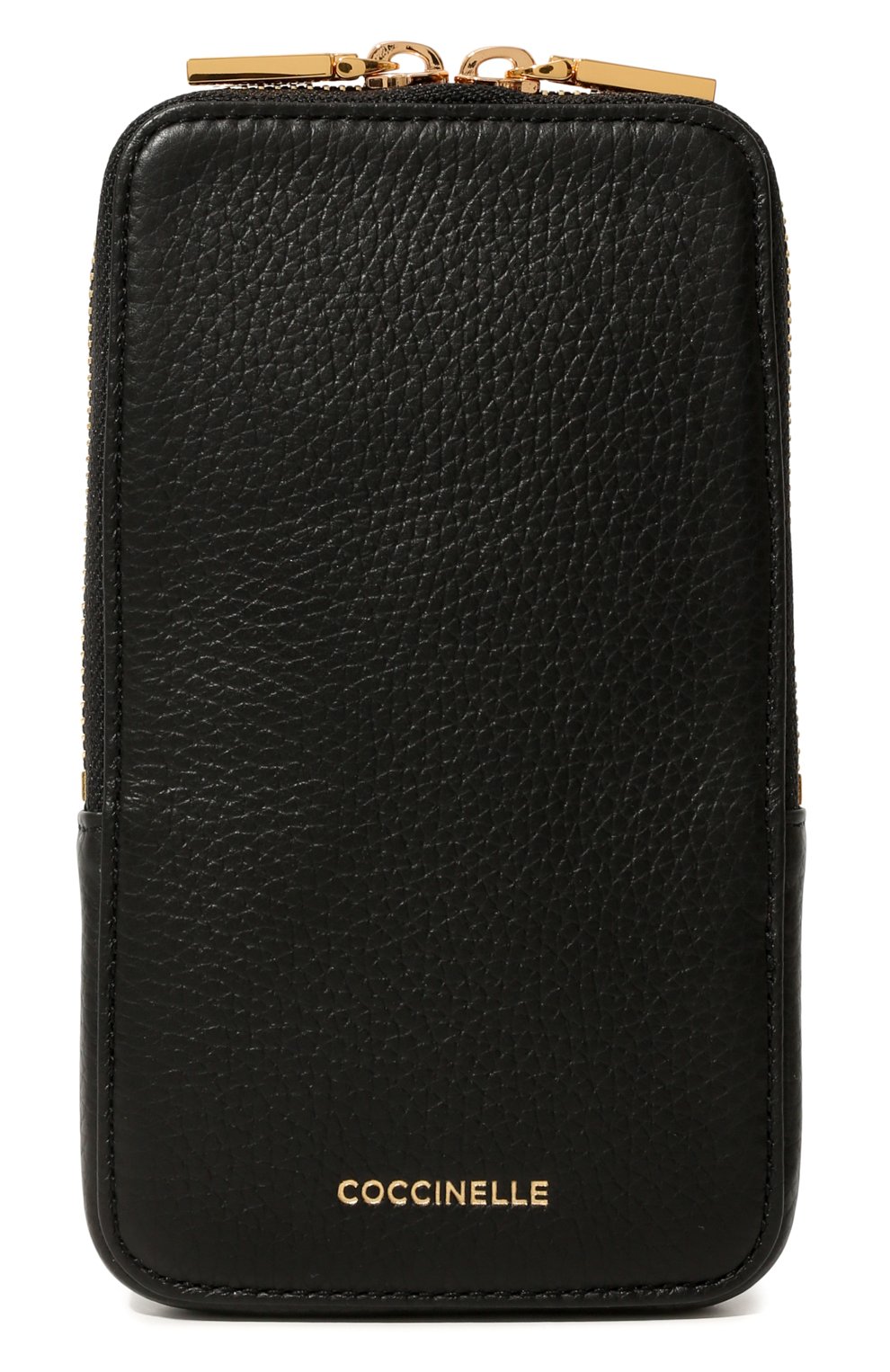 Кожаный чехол для iphone COCCINELLE черного цвета, арт. E5 MI5 27 01 01 | Фото 1 (Женское Кросс-КТ: Кожа iPhone)
