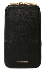 Кожаный чехол для iphone COCCINELLE черного цвета, арт. E5 MI5 27 01 01 | Фото 1 (Женское Кросс-КТ: Кожа iPhone)