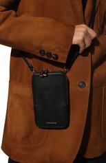 Кожаный чехол для iphone COCCINELLE черного цвета, арт. E5 MI5 27 01 01 | Фото 2 (Женское Кросс-КТ: Кожа iPhone)