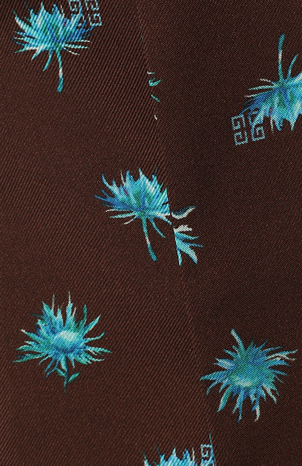 Женский шелковый шарф-бандо GIVENCHY темно-коричневого цвета, арт. GW5120/SP543 | Фото 3 (Материал: Текстиль, Шелк; Принт: С принтом)