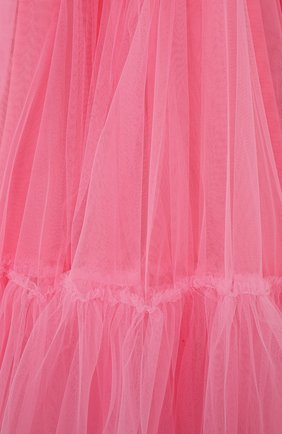 Детское платье MONNALISA розового цвета, арт. 170902 | Фото 3 (Рукава: Длинные; Материал внешний: Синтетический материал; Материал подклада: Хлопок)