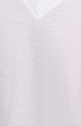 Мужская хлопковая футболка PRADA белого цвета, арт. UJM493-ILK-F0009-181 | Фото 5 (Принт: Без принта; Рукава: Короткие; Длина (для топов): Стандартные; Материал внешний: Хлопок; Стили: Кэжуэл)