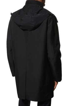 Мужская утепленная куртка PRADA темно-синего цвета, арт. SGB042-1X01-F0124-191 | Фото 5 (Кросс-КТ: Куртка; Рукава: Длинные; Длина (верхняя одежда): До середины бедра; Материал внешний: Синтетический материал; Мужское Кросс-КТ: утепленные куртки; Стили: Кэжуэл)