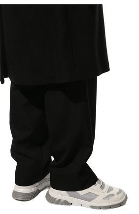 Мужские комбинированные кроссовки PRADA кремвого цвета, арт. 4E3563-3LEI-F0W5V | Фото 3 (Материал внешний: Текстиль; Стили: Классический; Материал утеплителя: Без утеплителя)