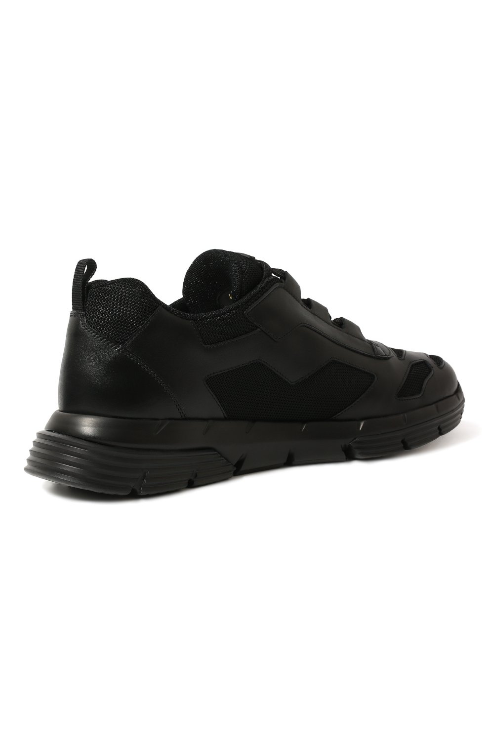 Мужские комбинированные кроссовки PRADA черного цвета, арт. 4E3563-3LEI-F0002 | Фото 5 (Материал внешний: Текстиль; Стили: Классический; Материал утеплителя: Без утеплителя)
