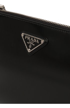 Мужская кожаная сумка PRADA черного цвета, арт. 2VH129-ZO6-F0002-OOO | Фото 3 (Материал: Натуральная кожа; Ремень/цепочка: На ремешке; Размер: small)