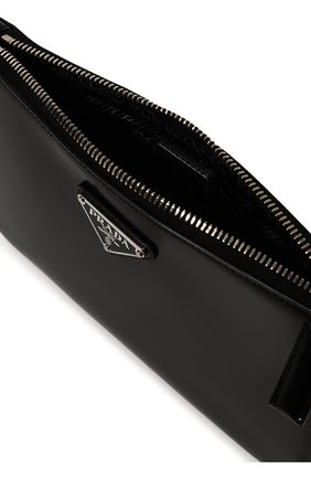 Мужская кожаная сумка PRADA черного цвета, арт. 2VH129-ZO6-F0002-OOO | Фото 5 (Материал: Натуральная кожа; Ремень/цепочка: На ремешке; Размер: small)