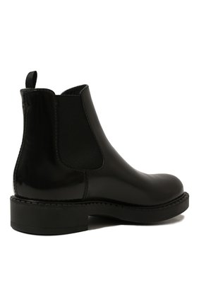 Мужские кожаные челси PRADA черного цвета, арт. 2TE168-P39-F0002 | Фото 5 (Материал внешний: Кожа; Материал утеплителя: Без утеплителя; Мужское Кросс-КТ: Челси-обувь)