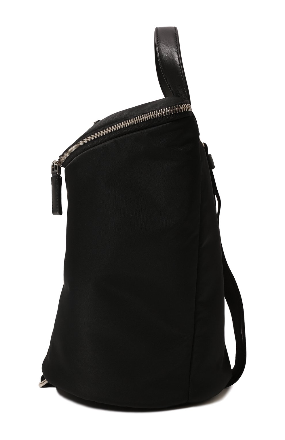 Мужской текстильный рюкзак PRADA черного цвета, арт. 2VZ096-2DW3-F0002-OOO | Фото 4 (Размер: medium; Ремень/цепочка: На ремешке, На плечо; Материал: Текстиль; Стили: Кэжуэл)