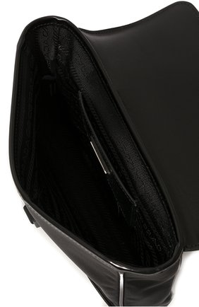 Мужская текстильная сумка PRADA черного цвета, арт. 2VD044-789-F0002-OOO | Фото 6 (Размер: mini; Ремень/цепочка: На ремешке; Материал: Текстиль)