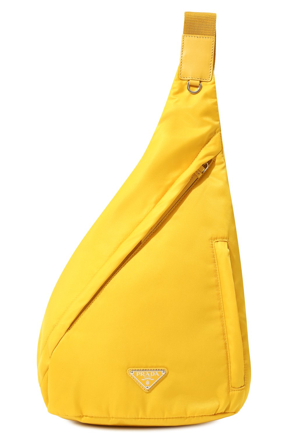 Мужской текстильный рюкзак PRADA желтого цвета, арт. 2VZ092-2DW3-F0010-OOO | Фото 1 (Ремень/цепочка: На плечо; Материал: Текстиль; Стили: Кэжуэл; Размер: large)