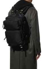 Мужской текстильный рюкзак PRADA темно-синего цвета, арт. 2VZ001-973-F0008-OOO | Фото 2 (Ремень/цепочка: На ремешке; Материал: Текстиль; Стили: Кэжуэл; Размер: large)