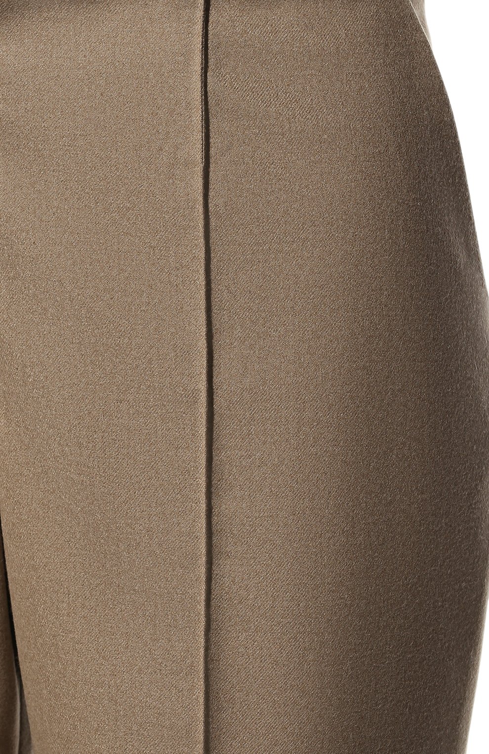 Женские шерстяные брюки ANI D. ZOP бежевого цвета, арт. ani-022-06 | Фото 5 (Длина (брюки, джинсы): Удлиненные; Материал внешний: Шерсть; Женское Кросс-КТ: Брюки-одежда; Силуэт Ж (брюки и джинсы): Расклешенные; Стили: Минимализм)