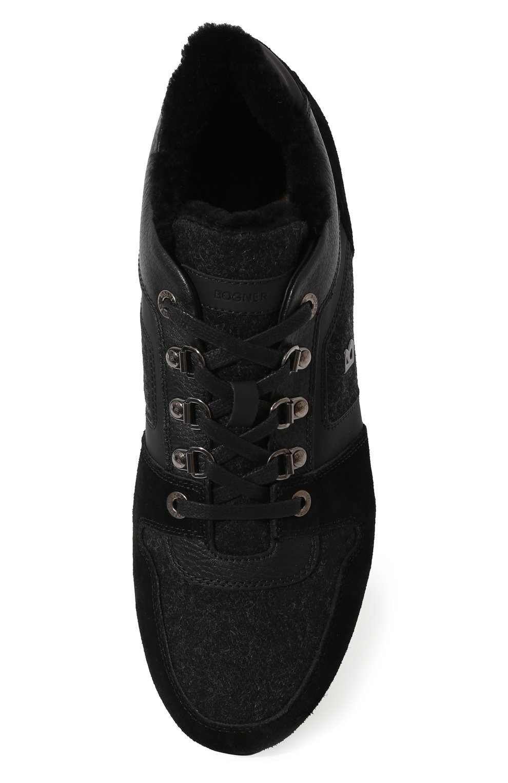 Мужские комбинированные кроссовки BOGNER темно-серого цвета, арт. 12140363/SEATTLE M 9 A | Фото 6 (Материал внешний: Текстиль, Кожа; Материал утеплителя: Натуральный мех; Стили: Классический)