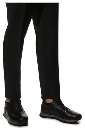 Мужские кожаные кроссовки BOGNER черного цвета, арт. 12240203/SEATTLE M 6 A | Фото 3 (Материал внешний: Кожа; Материал утеплителя: Натуральный мех; Стили: Классический)
