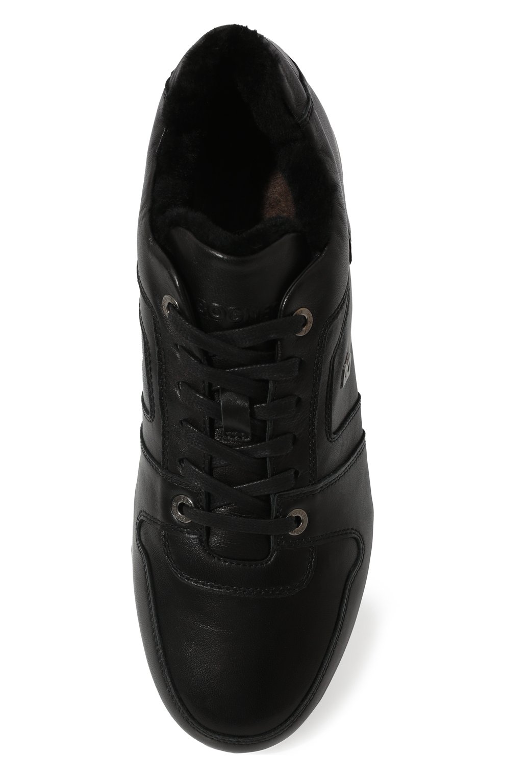 Мужские кожаные кроссовки BOGNER черного цвета, арт. 12240203/SEATTLE M 6 A | Фото 6 (Материал внешний: Кожа; Материал утеплителя: Натуральный мех; Стили: Классический)