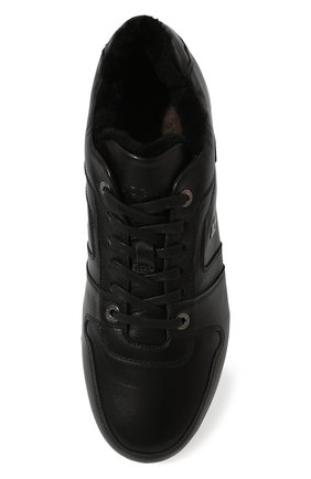 Мужские кожаные кроссовки BOGNER черного цвета, арт. 12240203/SEATTLE M 6 A | Фото 6 (Материал внешний: Кожа; Материал утеплителя: Натуральный мех; Стили: Классический)