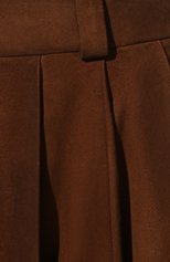 Женская замшевая юбка MIU MIU коричневого цвета, арт. MPD704-104R-F0401 | Фото 5 (Материал внешний: Замша, Натуральная кожа; Стили: Гламурный; Женское Кросс-КТ: Юбка-одежда; Длина Ж (юбки, платья, шорты): До колена)