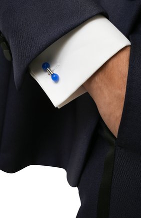 Мужские запонки LANVIN синего цвета по цене 28100 руб., арт. 9167/4 | Фото 2 Мужские запонки LANVIN синего цвета, арт. 9167/4 | Фото 2 (Стили: Гранж; Материал: Металл)