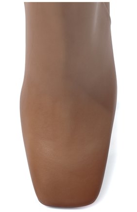 Женские кожаные ботильоны SANTONI бежевого цвета, арт. WTMP70209HI2BIVLP43 | Фото 6 (Каблук высота: Высокий; Материал внутренний: Натуральная кожа; Каблук тип: Устойчивый; Подошва: Плоская)