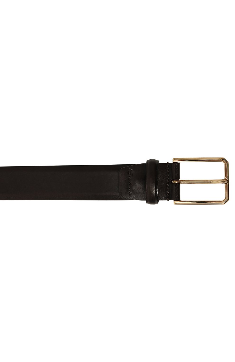 Мужской кожаный ремень SANTONI темно-коричневого цвета, арт. CM35VS003B91HVVDT50 | Фото 4 (Случай: Повседневный; Материал: Натуральная кожа)