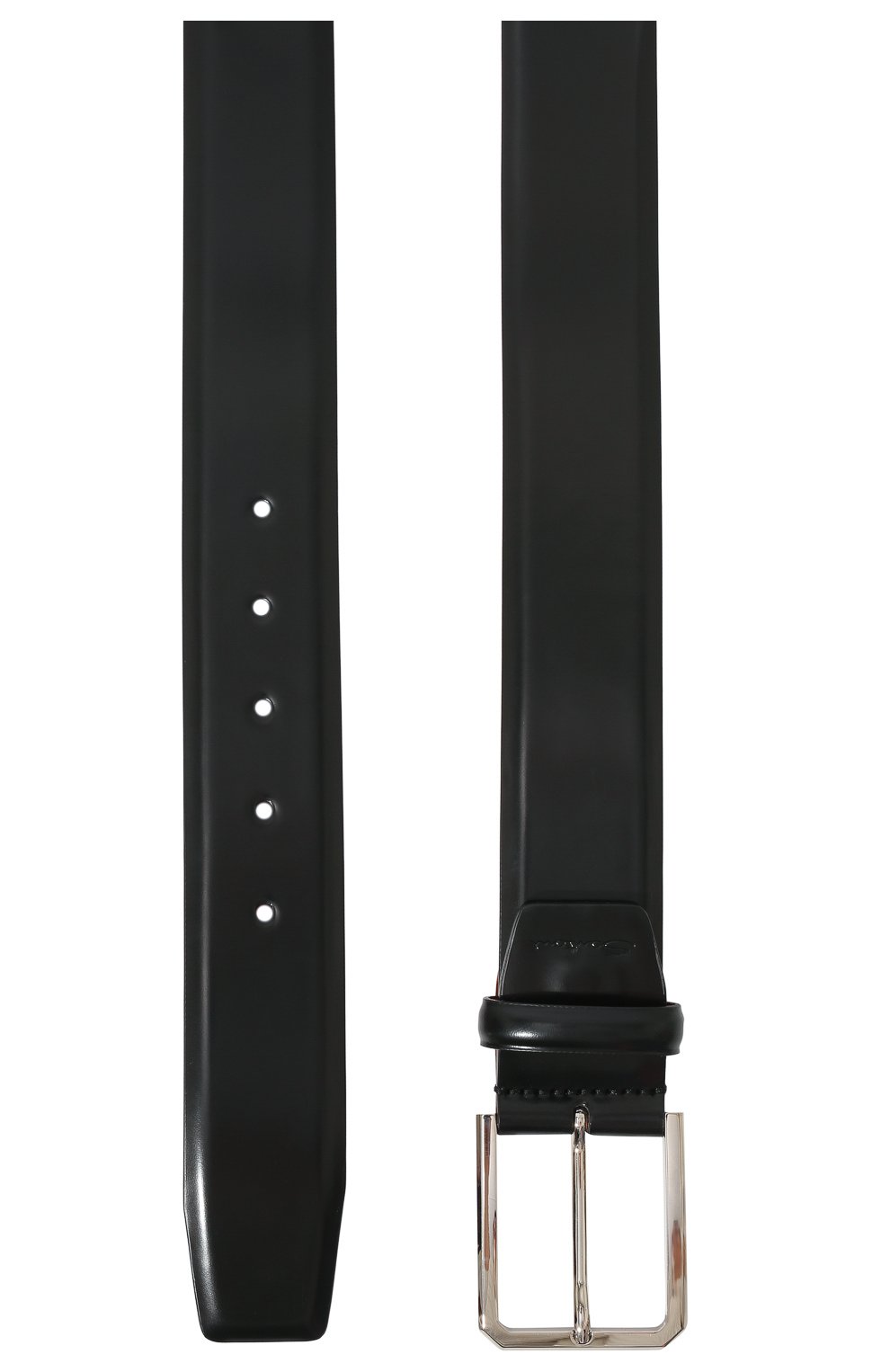 Мужской кожаный ремень SANTONI черного цвета, арт. CM40VS003C07E0BRN01 | Фото 3 (Случай: Повседневный; Материал: Натуральная кожа)