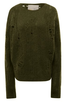 Женская хлопковая рубашка RAMAEL зеленого цвета, арт. RA0001/005 | Фото 1 (Рукава: Длинные; Длина (для топов): Стандартные; Стили: Кэжуэл; Женское Кросс-КТ: Свитер-одежда; Материал внешний: Хлопок)