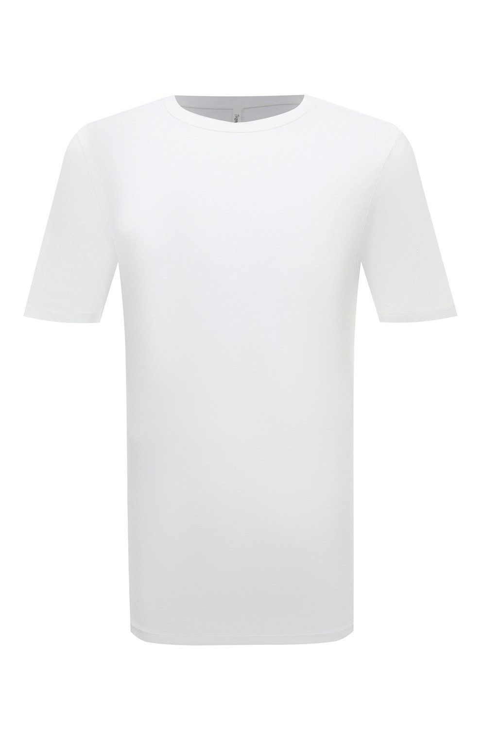 Мужская хлопковая футболка TRANSIT белого цвета, арт. CFUTRS5400 | Фото 1 (Принт: Без принта; Рукава: Короткие; Длина (для топов): Стандартные; Материал внешний: Хлопок; Стили: Кэжуэл)
