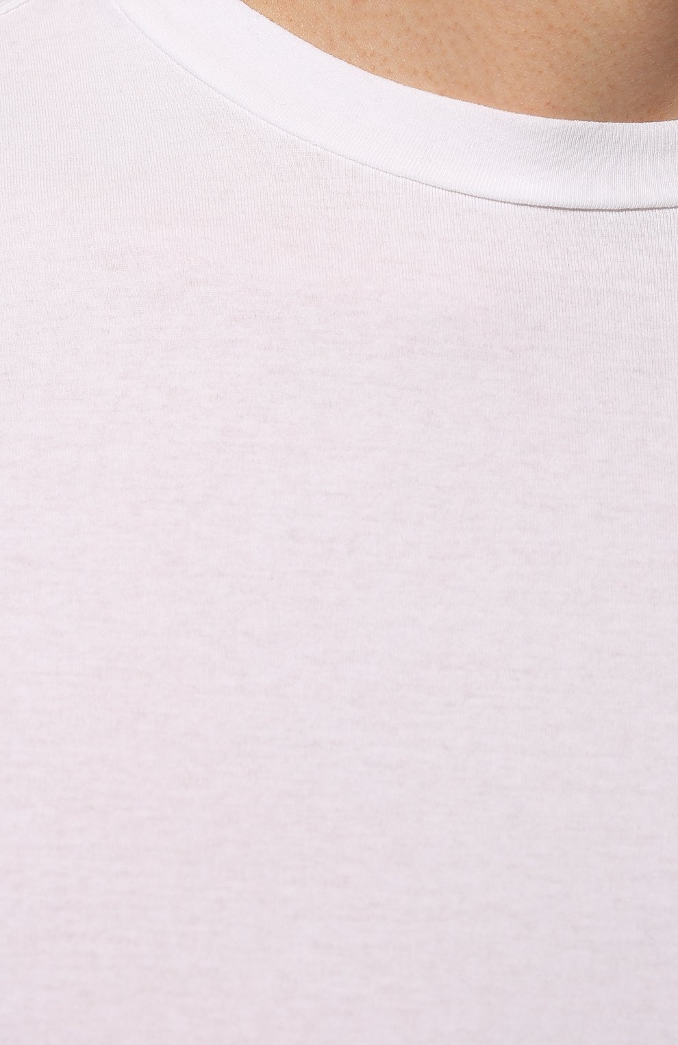 Мужская хлопковая футболка TRANSIT белого цвета, арт. CFUTRS5400 | Фото 5 (Принт: Без принта; Рукава: Короткие; Длина (для топов): Стандартные; Материал внешний: Хлопок; Стили: Кэжуэл)
