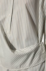 Женская хлопковая рубашка LOW CLASSIC светло-голубого цвета, арт. L0W22PF_SH02ST | Фото 5 (Рукава: Длинные; Женское Кросс-КТ: Рубашка-одежда; Принт: С принтом; Длина (для топов): Удлиненные; Материал внешний: Хлопок; Стили: Минимализм)