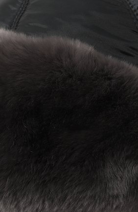Детского меховая шапка-ушанка FURLAND черного цвета, арт. 0196007310069300102 | Фото 3 (Материал: Текстиль, Натуральный мех)